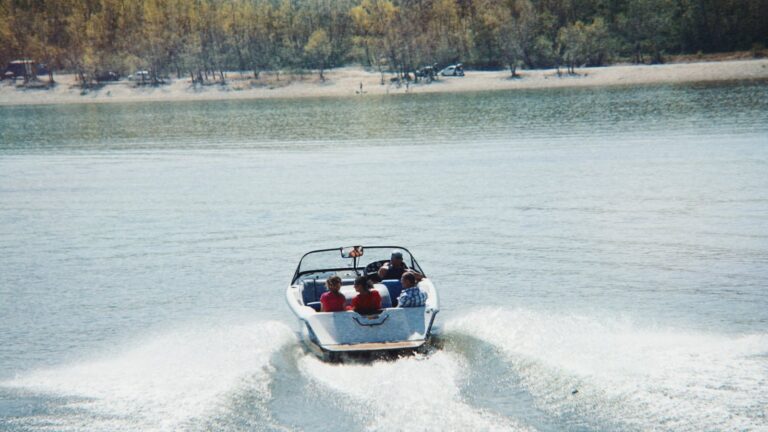 Motorboat on the Danube near Visegrád